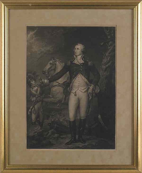 Appraisal: Two engraved portraits of George Washington th c one after