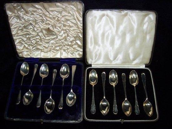 Appraisal: A set of six rat tail teaspoons Sheffield maker's mark