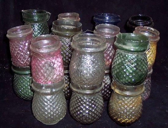 Appraisal: Nineteen Victorian coloured glass fairy lights