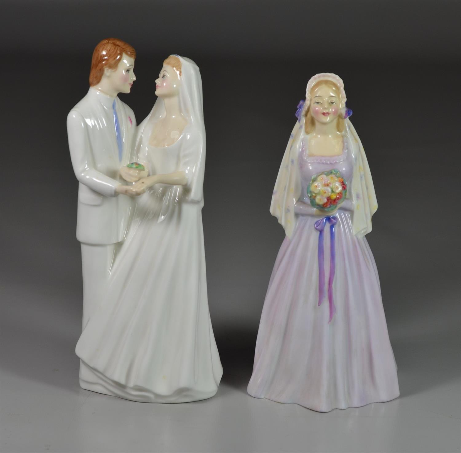 Appraisal: Royal Doulton bone china figurines Wedding Vows HN with original