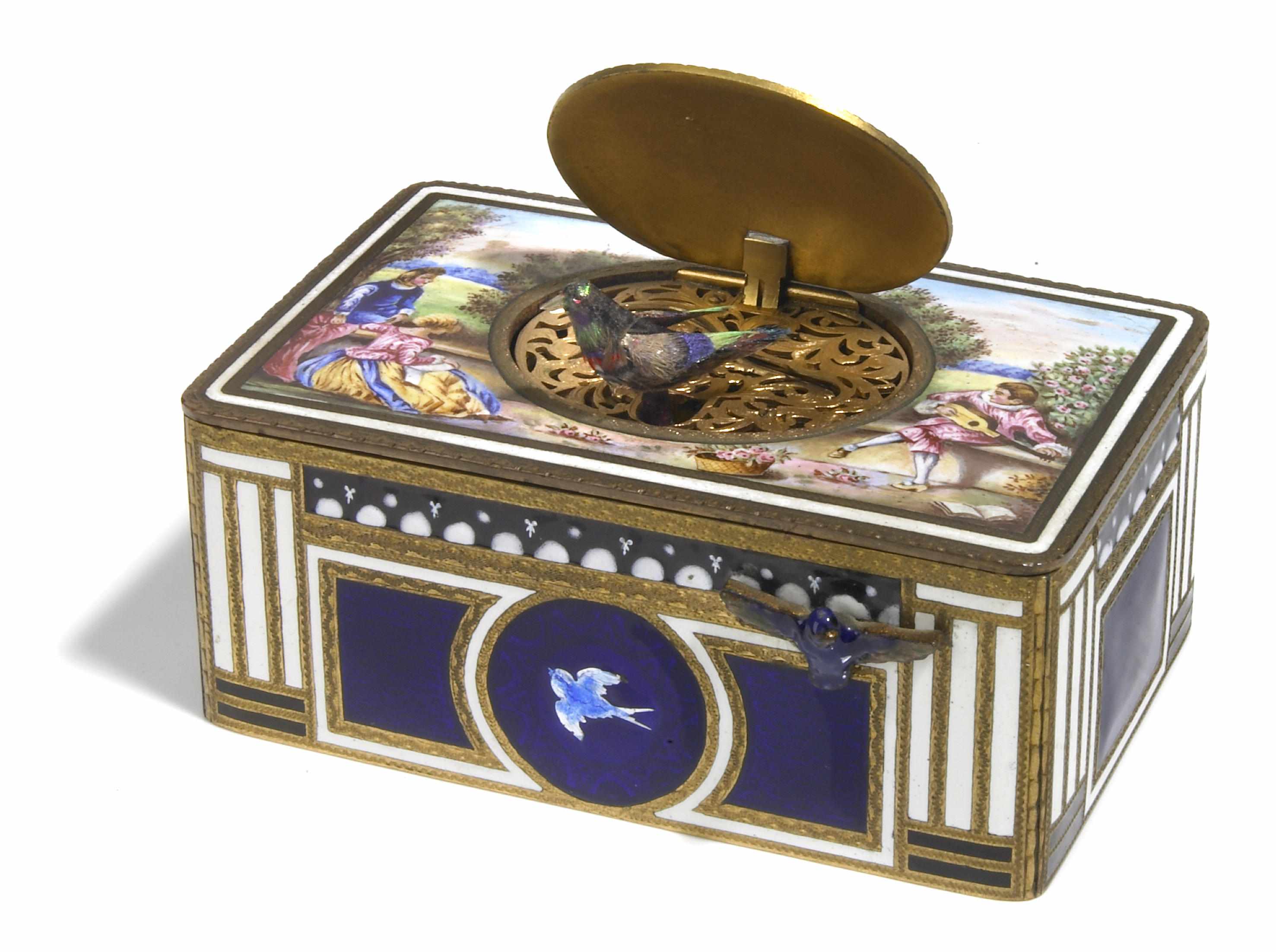 Appraisal: Property of another owner A German enamel and gilt metal