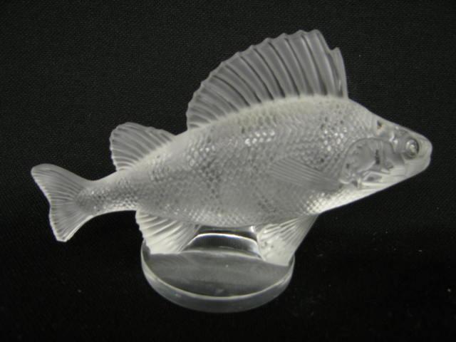 Appraisal: Lalique French Crystal Figurine of a Fish frosted tall long