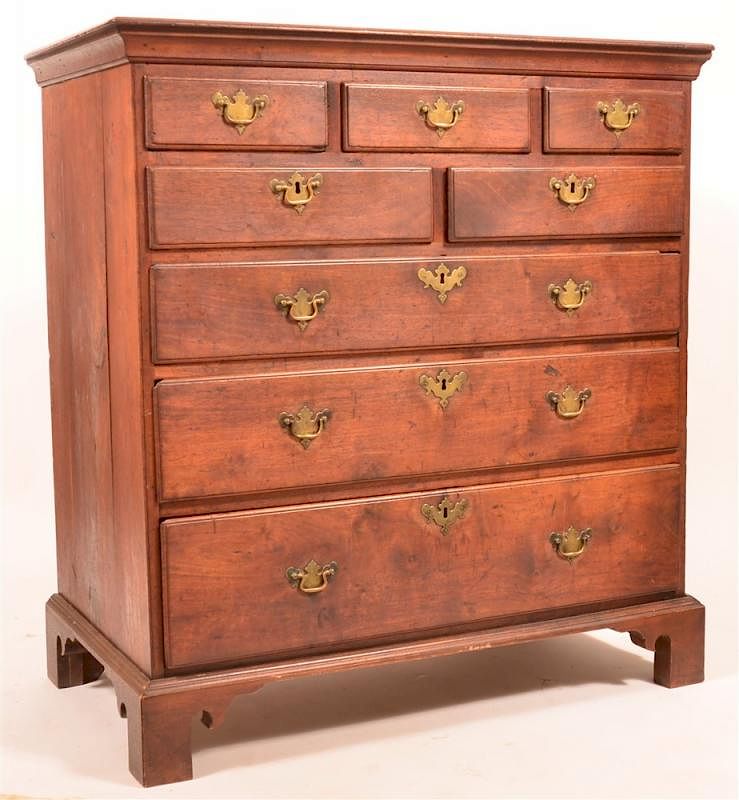 Appraisal: American Chippendale Walnut Chest of Drawers American Chippendale Walnut Chest