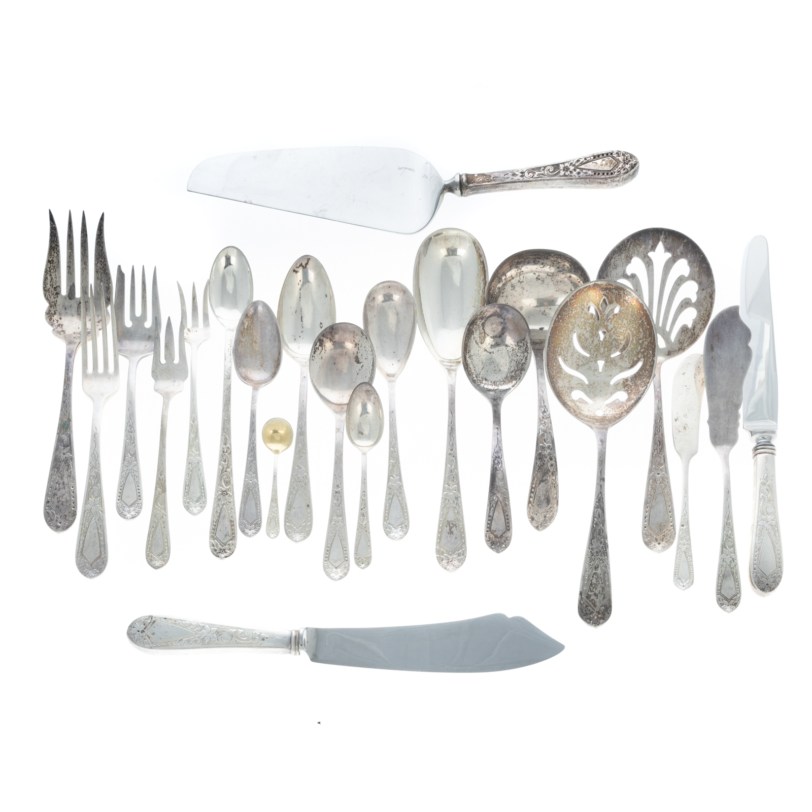 Appraisal: STIEFF STERLING BETSY PATTERSON FLATWARE SERVICE Including eight dinner knives