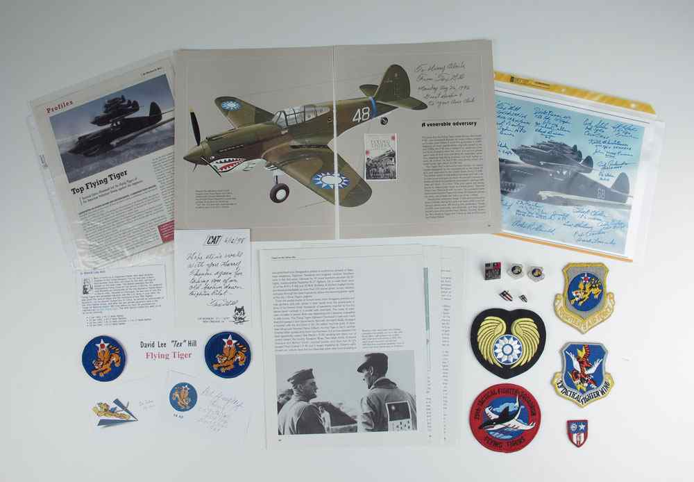 Appraisal: COLLECTION OF FLYING TIGERS MEMORABILIA To include David Lee ''Tex''