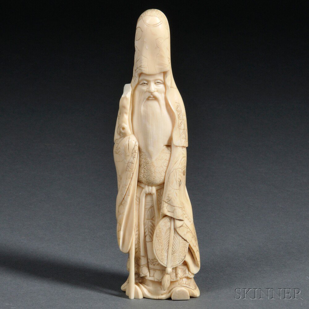 Appraisal: Ivory Carving of the Lucky God Japan th th century