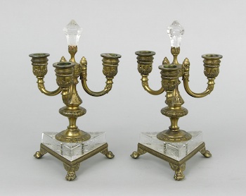 Appraisal: A Pair of Pairpoint Candleabra A pair of Pairpoint Candelabra