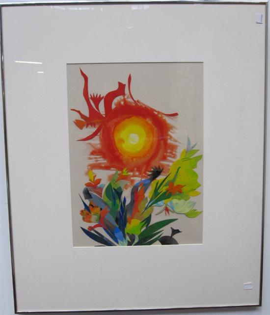 Appraisal: MAITIN SAM AMERICAN - Sunflower Not apparently signed inscribed SM-