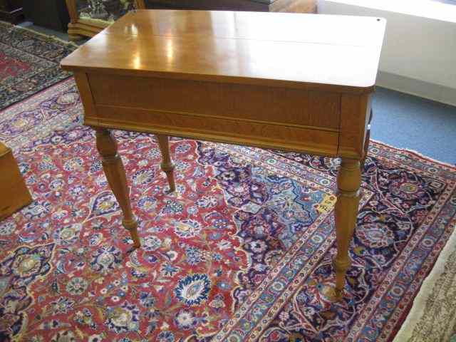 Appraisal: Maple Spinet Desk slide out writing surface inner compartments lower