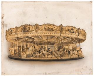 Appraisal: Group of Six Carousel Images Various dates and publishers ca