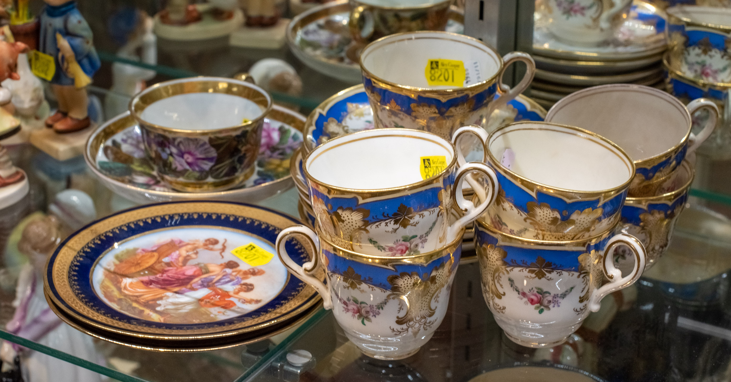 Appraisal: ASSORTED LIMOGES GERMAN ENGLISH CHINA Includes cups and saucers