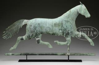 Appraisal: FINE JEWELL RUNNING HORSE FULL BODY COPPER WEATHERVANE Third quarter