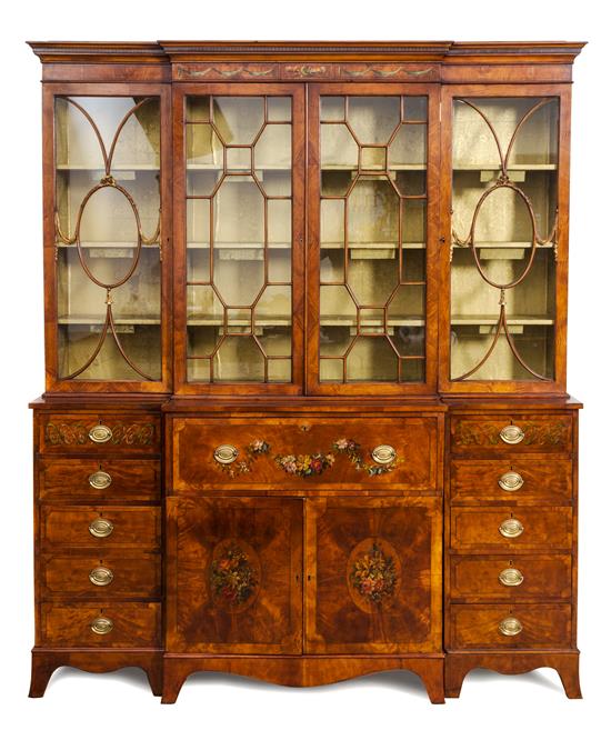 Appraisal: Sale Lot A George III Style Mahogany Breakfront th century