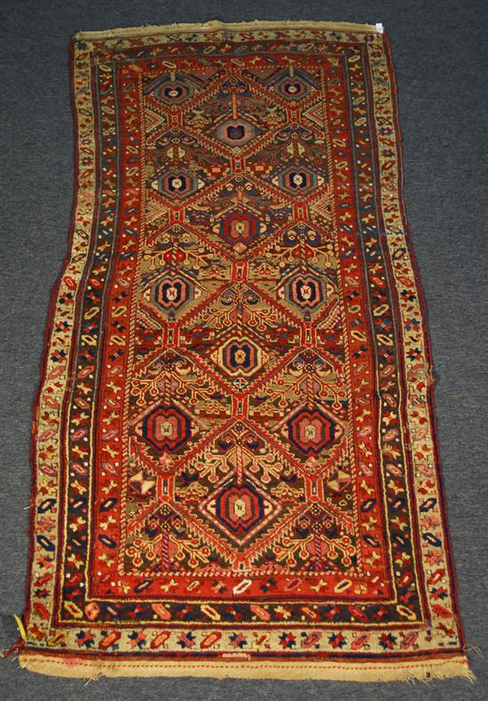 Appraisal: KURD RUG Persia circa feet inches x feet inches Provenance