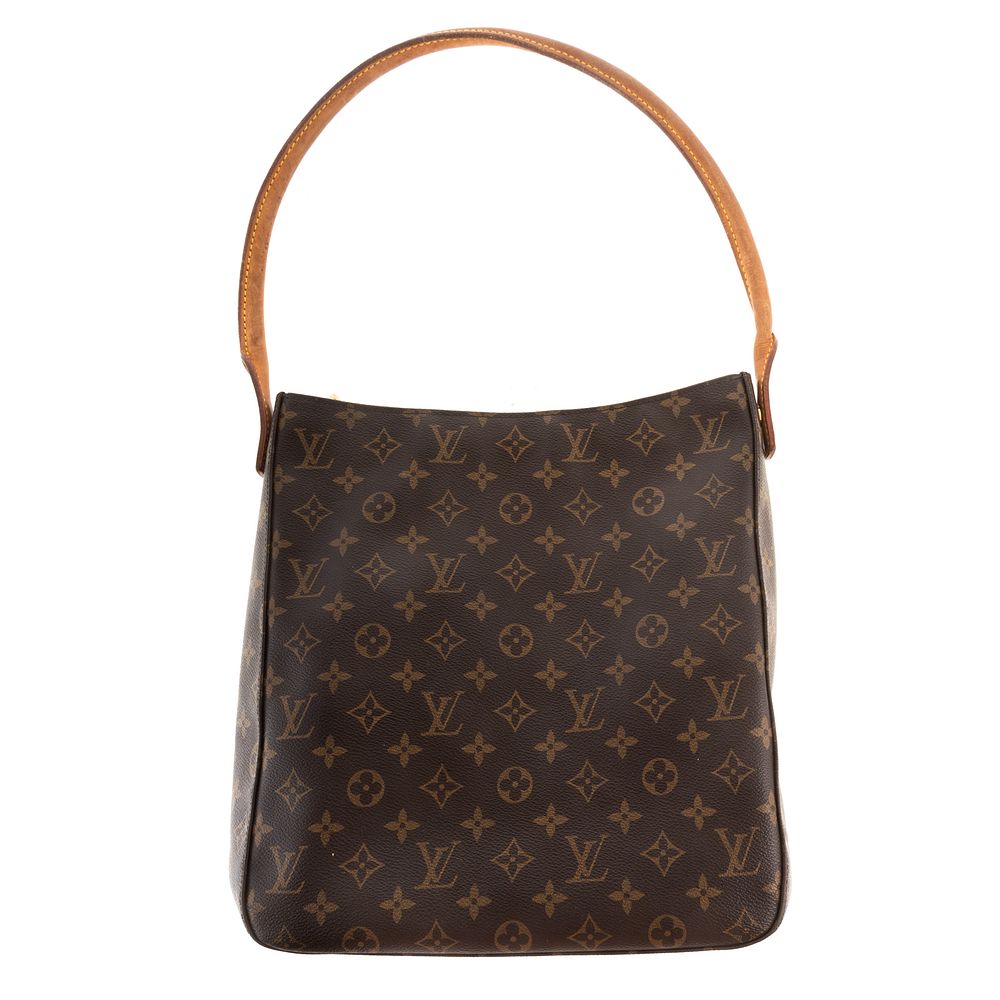 Appraisal: A Louis Vuitton Monogram Looping GM A brown and tan