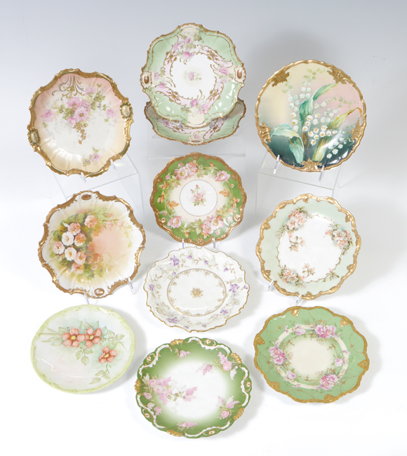 Appraisal: GROUP OF FRENCH LIMOGES CABINET PLATES Ca - Marked with