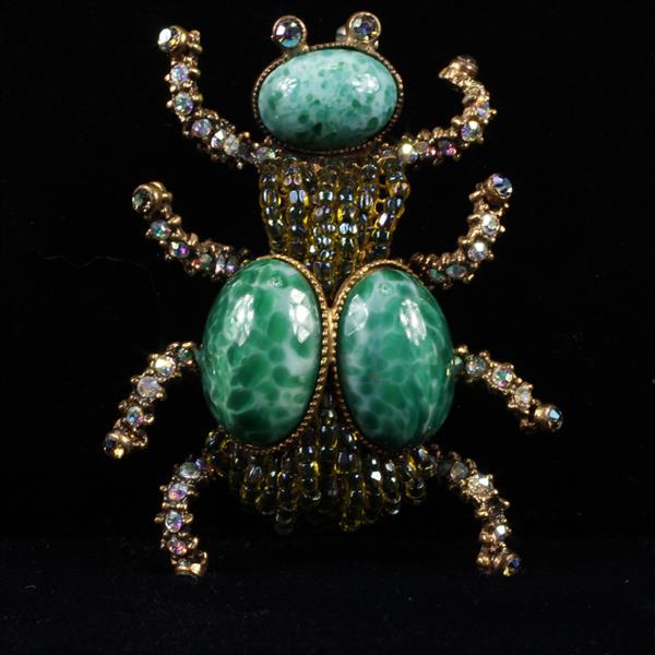 Appraisal: Czech Art Deco Jeweled Insect Bug Ant Brooch Pin with