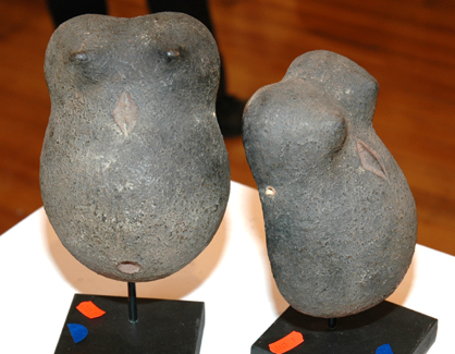 Appraisal: PAIR OF AFRICAN SCULPTURES OF FEMALE TORSOS