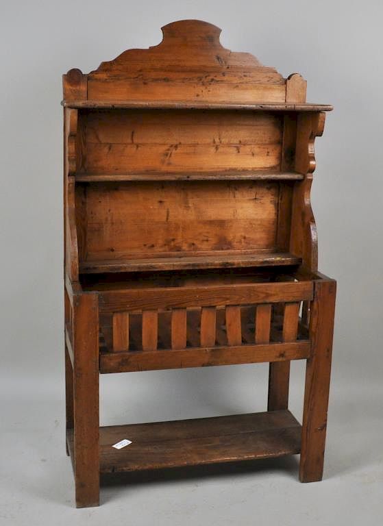 Appraisal: French Fruitwood Cheese Cupboard having three shelves over slotted storage