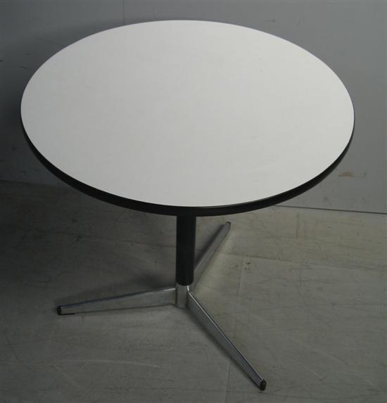 Appraisal: Robin Day occasional table with white top metal base to