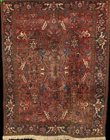 Appraisal: Semi-Antique Persian Heriz Carpet ' x '