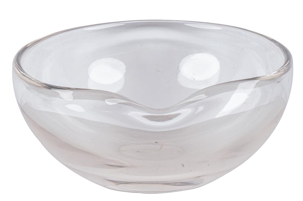 Appraisal: ELSA PERETTI FOR TIFFANY GLASS BOWLCondition with scratches to underside