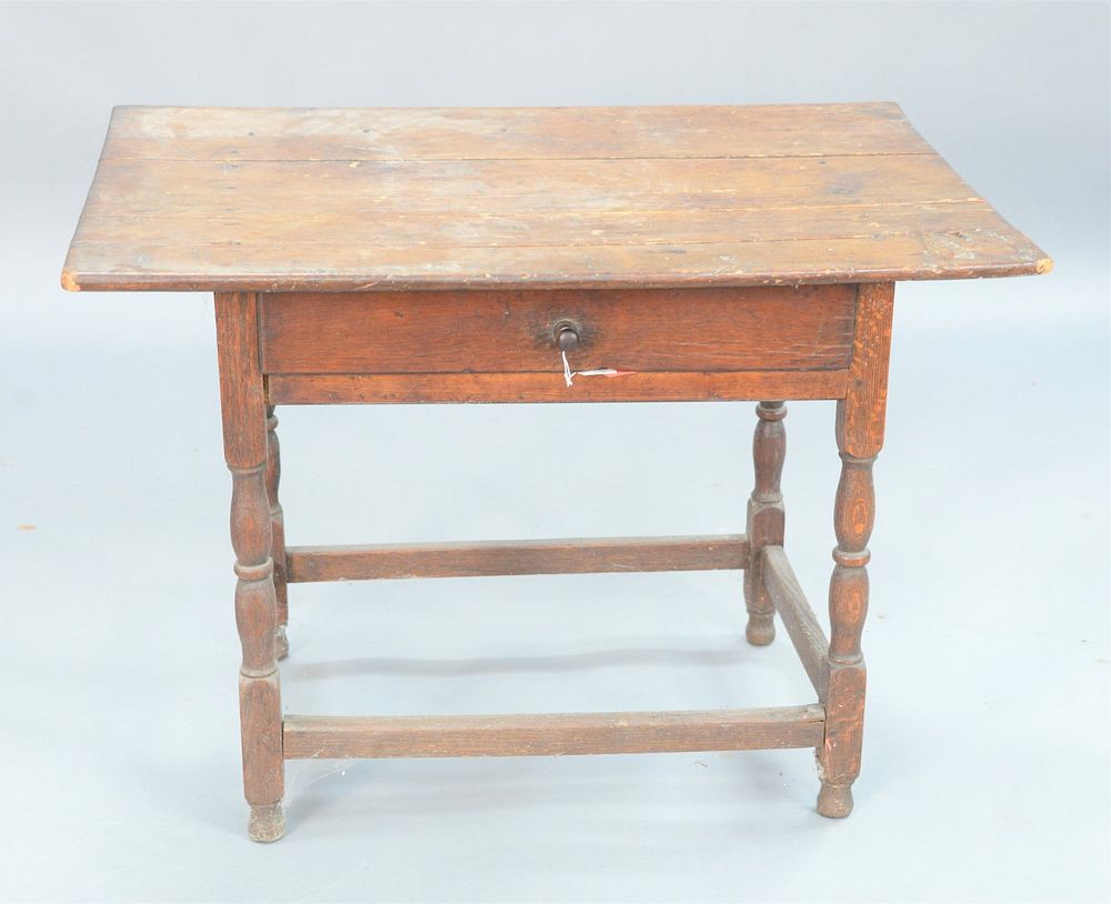 Appraisal: Tavern Table having three board top on base with turned