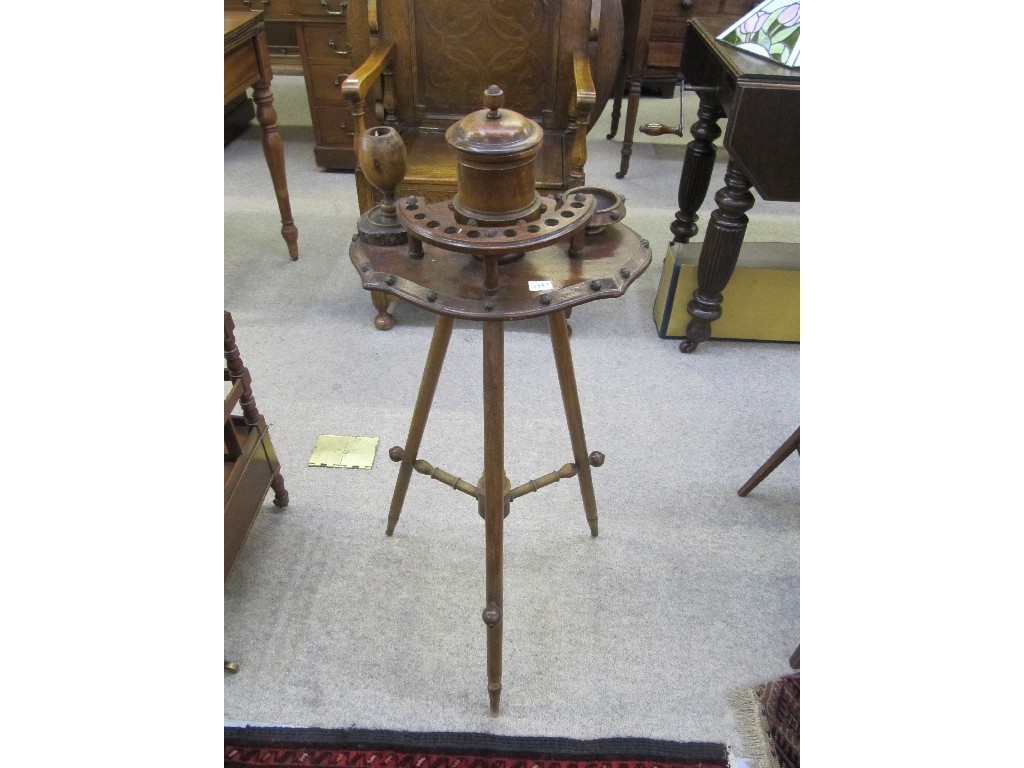 Appraisal: Mahogany smokers table