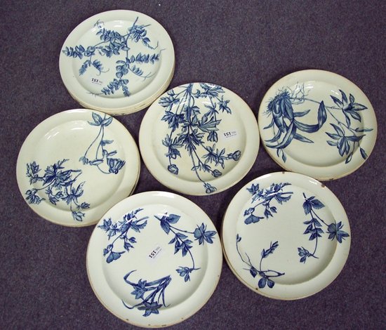 Appraisal: Twenty eight Wedgwood plates of blue and white botanical design