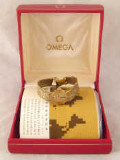 Appraisal: A lady's carat gold Omega wrist watch with integral carat