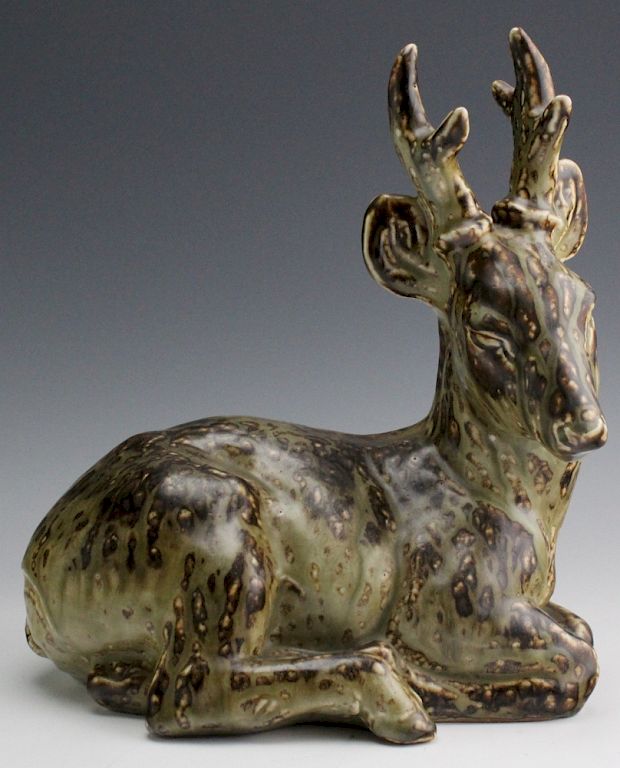 Appraisal: Royal Copenhagen Knud Kyhn Stag Deer Sculpture Royal Copenhagen art