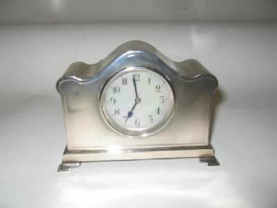 Appraisal: A BOUDOIR CLOCK London of oblong form with arched top