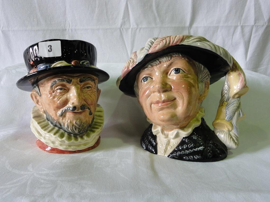 Appraisal: Two large Royal Doulton Character Jugs - Beefeater D and