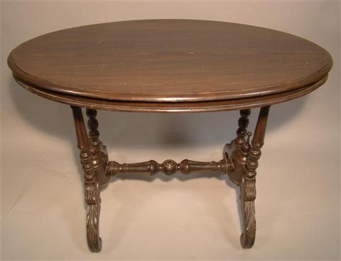 Appraisal: PAIR OF SRI LANKAN COLONIAL JACKWOOD OVAL TABLE the oval