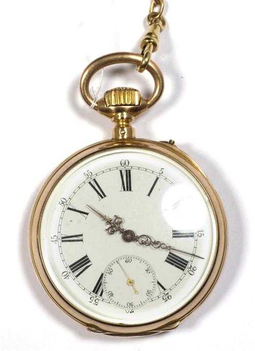 Appraisal: POCKET WATCH LONGINES France ca Pink gold Guilloche-decorated case No