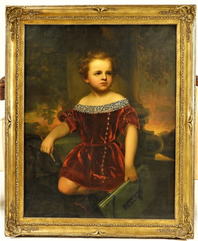 Appraisal: CHARLES WESLEY JARVIS PORTRAIT PAINTING OF GIRL New York Pennsylvania