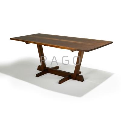 Appraisal: GEORGE AND MIRA NAKASHIMA NAKASHIMA STUDIOS Conoid dining table New