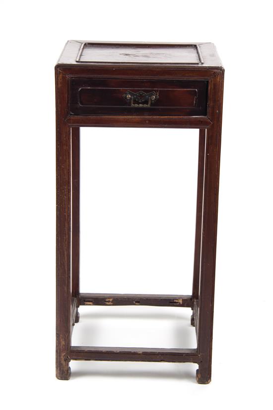 Appraisal: Sale Lot A Chinese Wood Side Table the square top