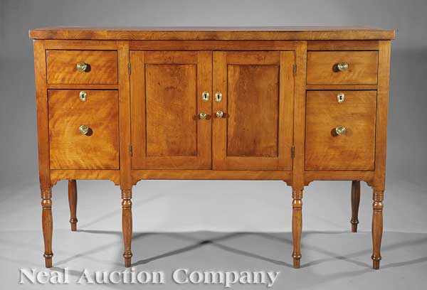 Appraisal: A Late Federal Cherrywood Sideboard c probably Connecticut rectangular top