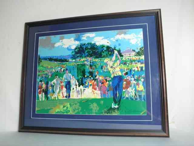 Appraisal: Leroy Neiman plate-signed serigraph titled ''April in Augusta'' Depicts Jack