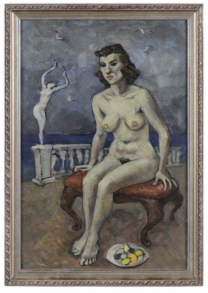 Appraisal: Emlen Pope Etting Pennsylvania - Nude on a Terrace circa