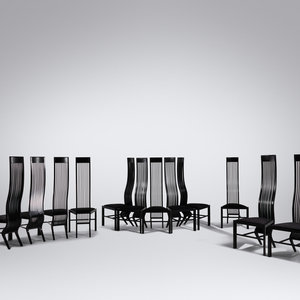 Appraisal: Arata Isozaki b Set Twelve Marilyn Dining Chairs c ICF