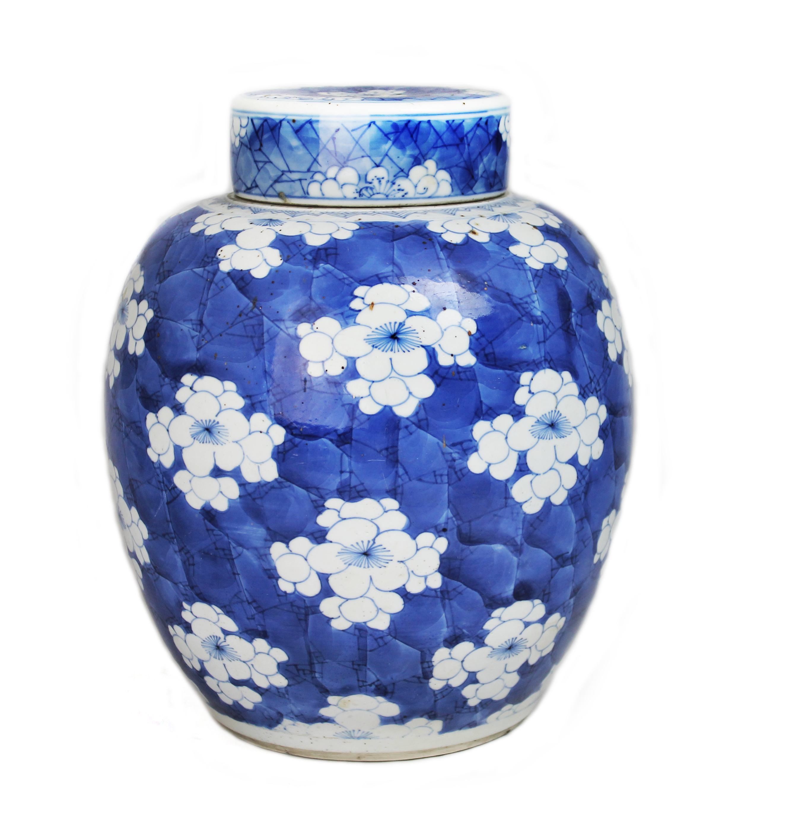 Appraisal: A Chinese blue and white ovoid jar and a matched