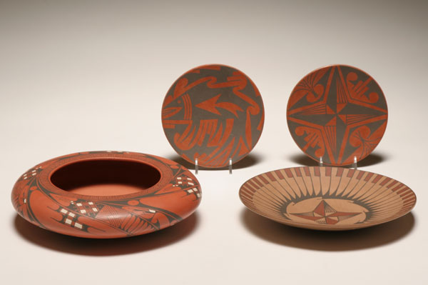 Appraisal: Four pieces of Mata Ortiz Casa Grandes pottery including a