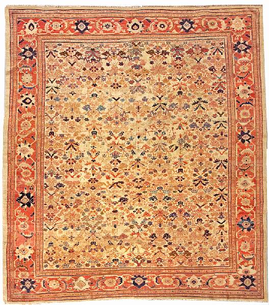 Appraisal: A Sultanabad carpet Central Persia late th century size approximately