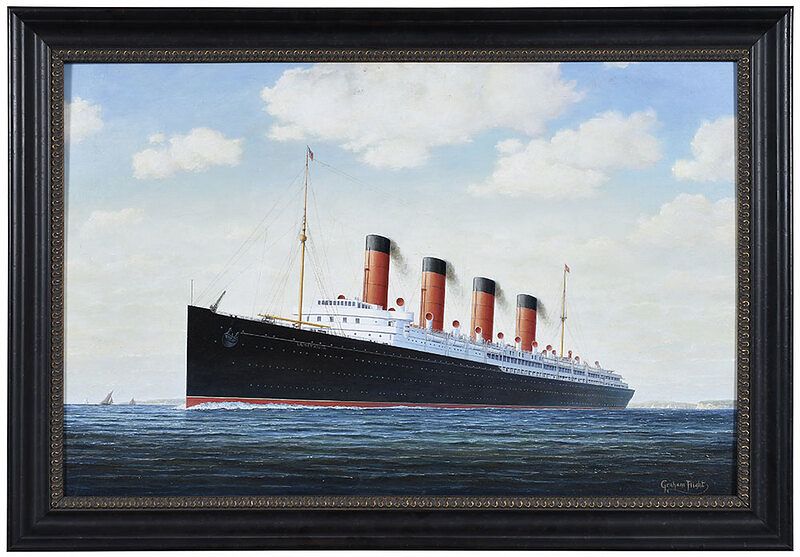 Appraisal: Graham Flight American born RMS Lusitania signed lower right Graham