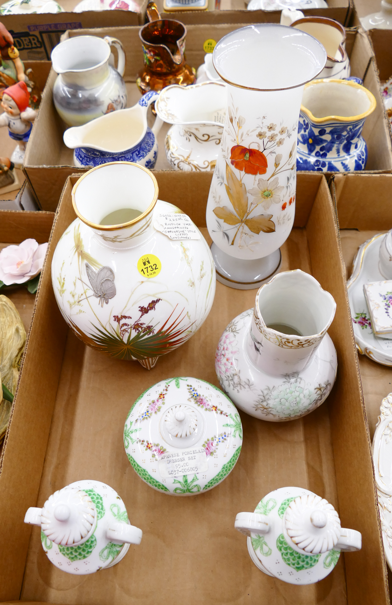 Appraisal: Box Victorian Vases Etc