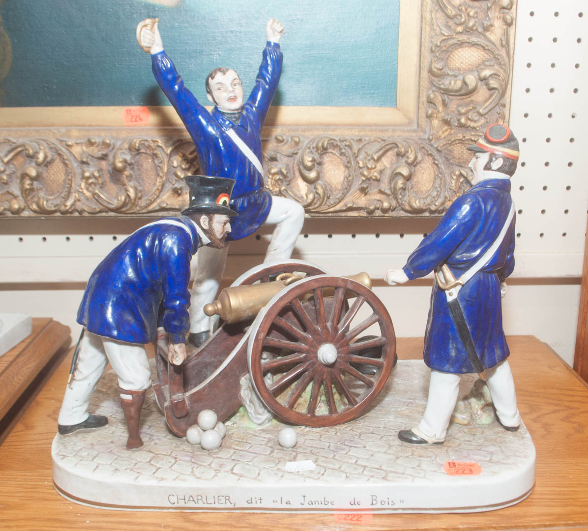 Appraisal: German figural group of Napoleonic soldiers Undernumber