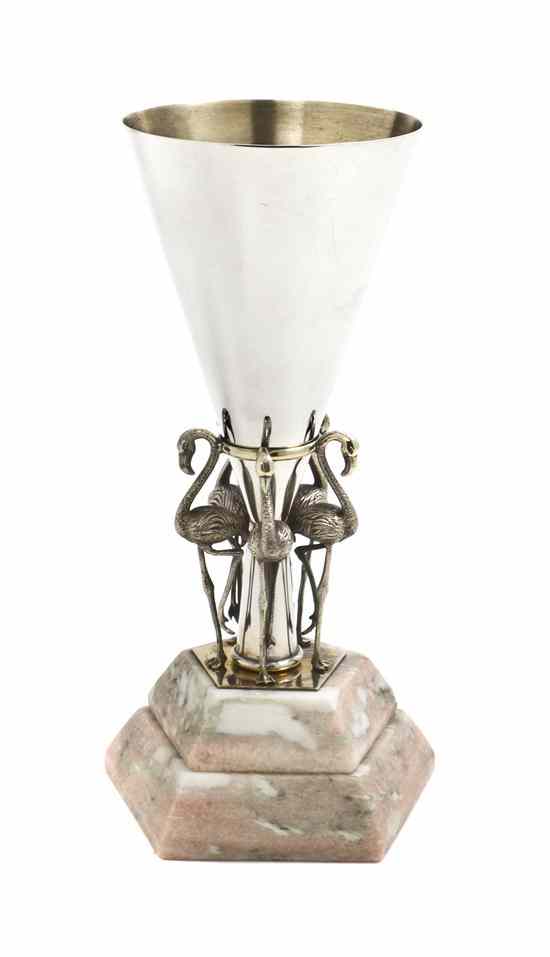 Appraisal: An American Sterling Silver Trumpet Vase of conical form surrounded