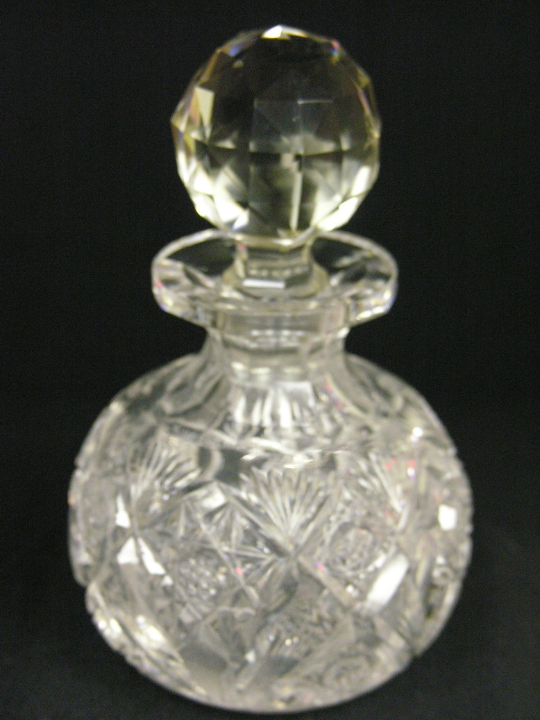 Appraisal: SIGNED HAWKES BOTTLE DECANTER Signed on stopper and base Condition